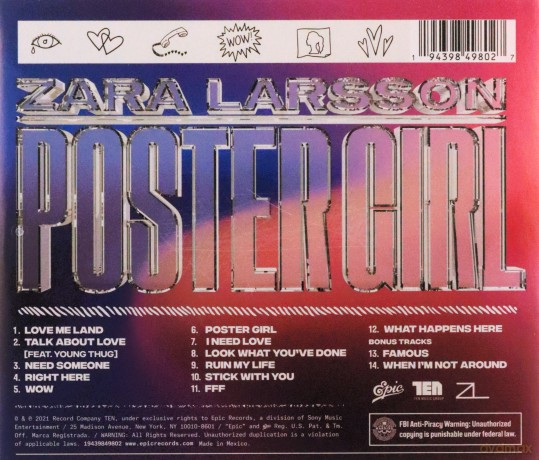 Zara Larsson: Poster Girl [CD]