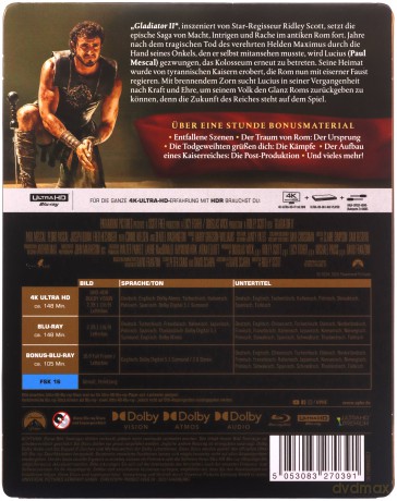 Gladiator II (steelbook) [Blu-Ray 4K]+[2xBlu-Ray]