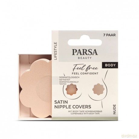 Parsa - Satin Nipple Covers 7 pcs - Nude