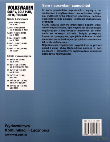 Volkswagen Golf V, Golf Plus, Jetta, Touran [KSIĄŻKA]