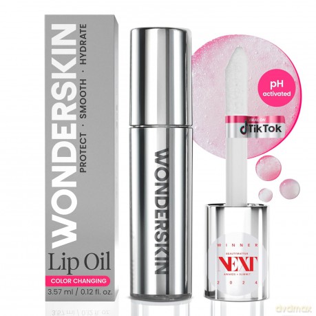 Wonderskin - Lip Rehab Serum Oil - Kissed - Pink - 3.57 ml