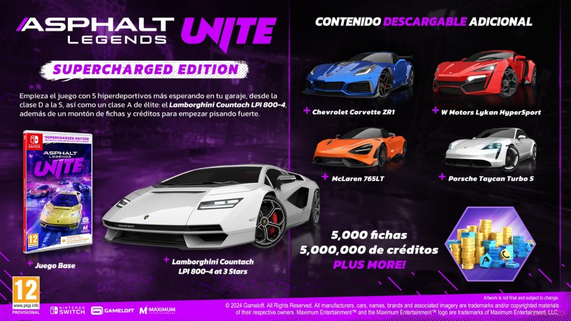 Asphalt Legends UNITE: Supercharged Edition (Code in Box) [GRA SWITCH]