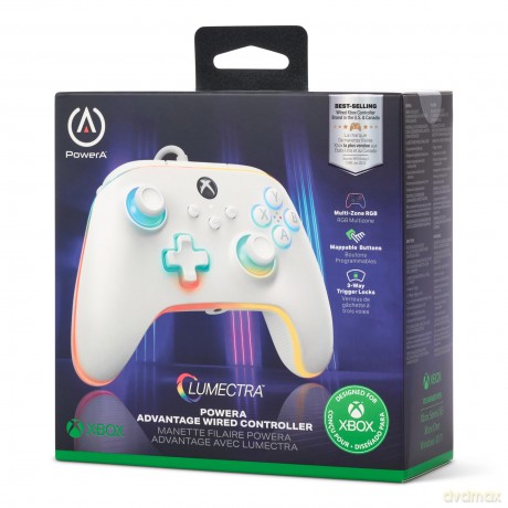 PowerA Advantage Wired Controller for Xbox Series X - S with Lumectra - White