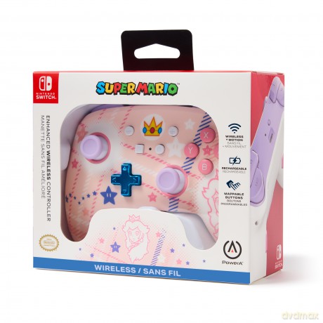 PowerA Enhanced Wireless Controller for Nintendo Switch Princess Peach Plaid