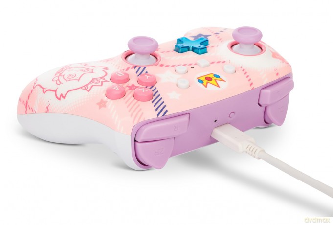 PowerA Enhanced Wireless Controller for Nintendo Switch Princess Peach Plaid