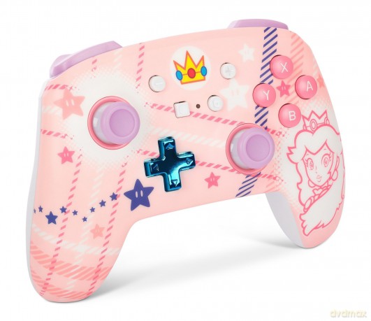 PowerA Enhanced Wireless Controller for Nintendo Switch Princess Peach Plaid