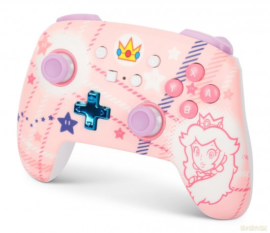 PowerA Enhanced Wireless Controller for Nintendo Switch Princess Peach Plaid