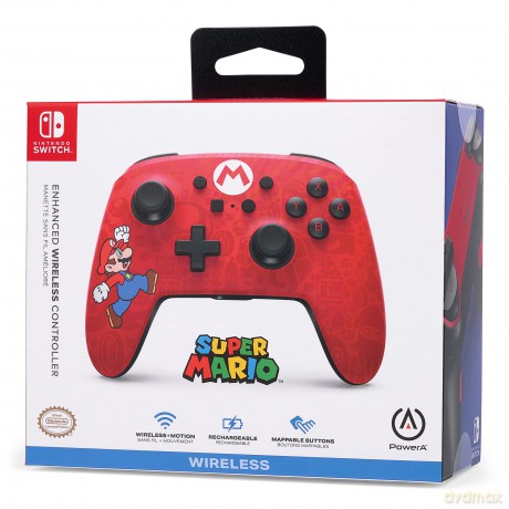 PowerA PowerA Enhanced Wireless Controller for Nintendo Switch - Here We Go Mario