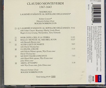 Schutz Choir/Norring: Monteverdi:Madrigals [CD]