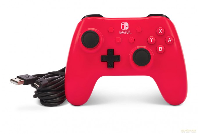 Powera Wired Controller Raspberry Red
