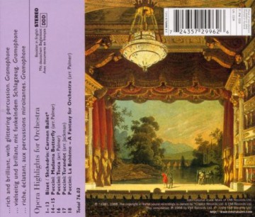 Schwarz/Marriner/Los Angeles Chamb.Orch: Red Line-Carmen/Madama Butterfly/Tosca [CD]