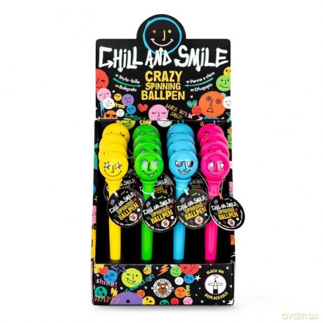 Długopis z obrotową kulką Chill i Smile 1szt.mix