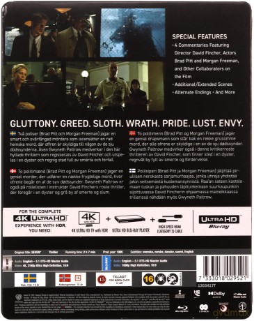 Seven Utimate Collectors Edition (Siedem) (steelbook) [Blu-Ray 4K]+[Blu-Ray]