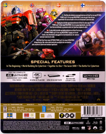 Transformers One (Transformers: Początek) (steelbook) [Blu-Ray 4K]+[Blu-Ray]