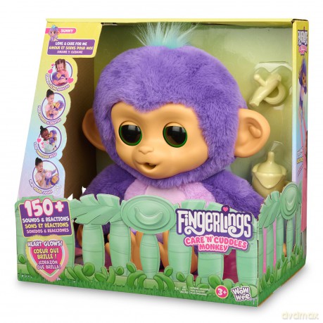 Fingerlings - Care n Cuddles Monkey Purple (3191)