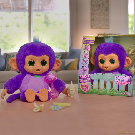 Fingerlings - Care n Cuddles Monkey Purple (3191)