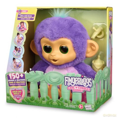 Fingerlings - Care n Cuddles Monkey Purple (3191)