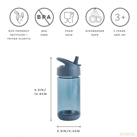 3 Sprouts - Drinking Bottle - Blue - 0.35L