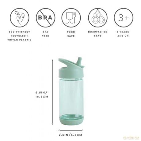 3 Sprouts - Drinking Bottle - Green - 0.35L