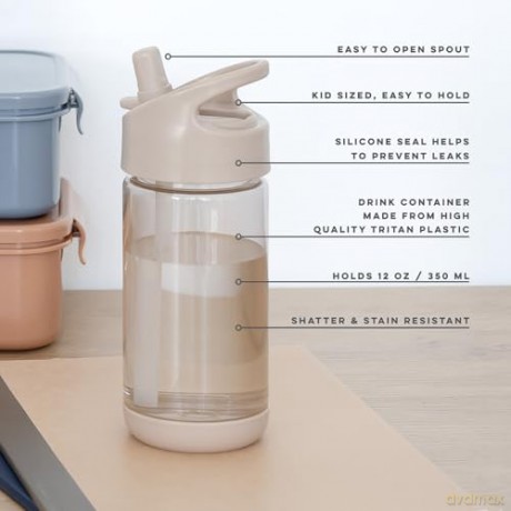 3 Sprouts - Drinking bottle - Taupe - 0.35L