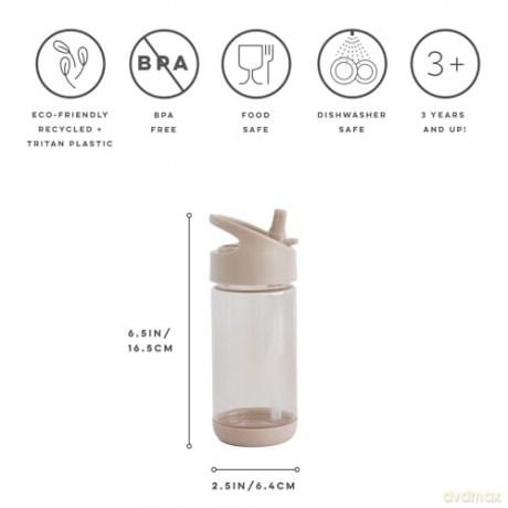 3 Sprouts - Drinking bottle - Taupe - 0.35L