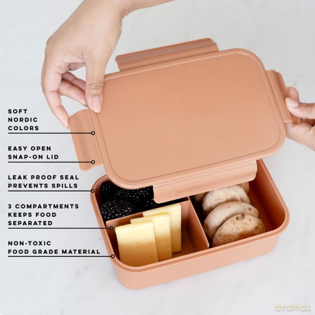 3 Sprouts - Lunch Box, Rust - (IBBSRT)