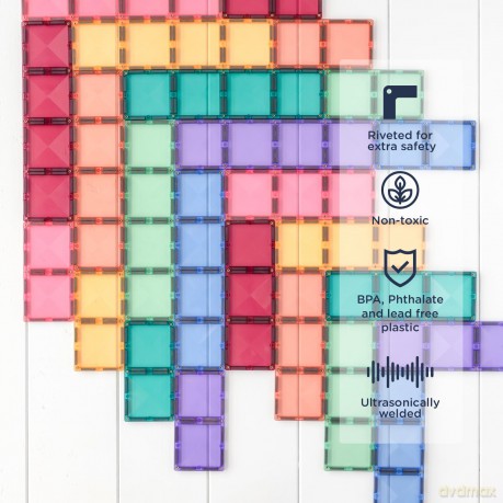 Connetix - Pastel Rectangle Pack 24 Pieces (CT-P-00024-RE)