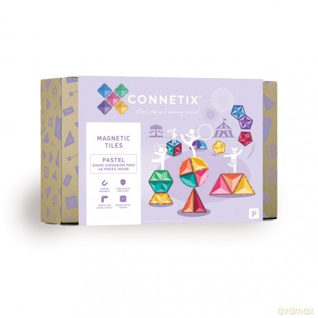 Connetix - Pastel Shape Expansion Pack 48 Pieces (CT-P-00048-SE)