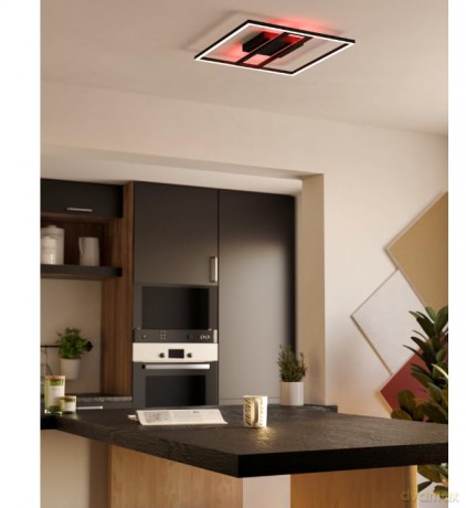 EGLO - Calagrano-Z ceiling lamp black 45x45 - RGB + TW - Zigbee, Bluetooth