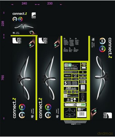 EGLO - Calarossa-Z Ceiling Lamp - Black 70.5x23 - RGB + TW - Zigbee, Bluetooth