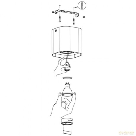 EGLO - Caminales-Z ceiling lamp black 12.5x12.5 - RGB + TW - Zigbee, Bluetooth