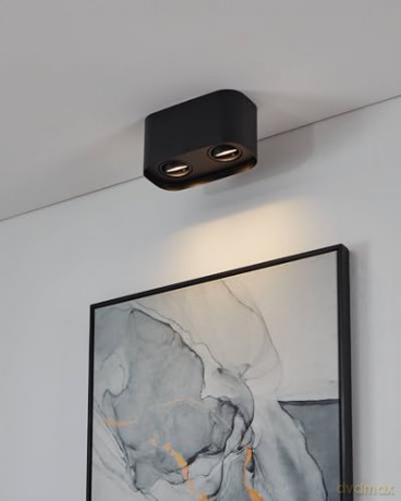 EGLO - Caminales-Z ceiling lamp black 12.5x24 - RGB + TW - Zigbee, Bluetooth