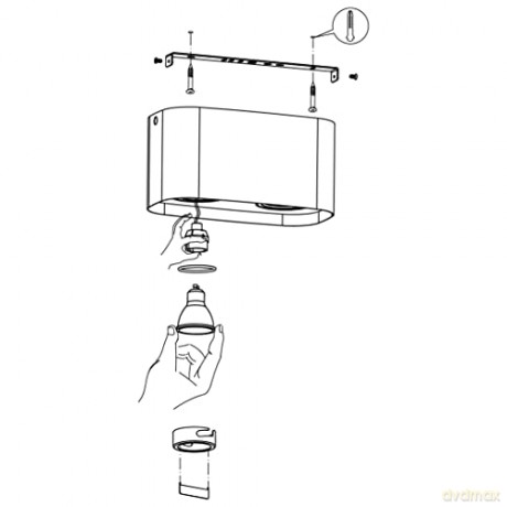 EGLO - Caminales-Z ceiling lamp black 12.5x24 - RGB + TW - Zigbee, Bluetooth