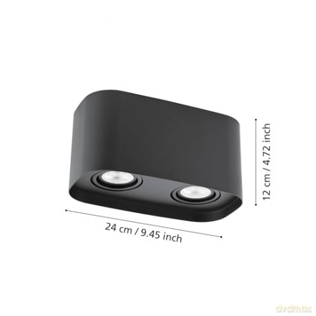 EGLO - Caminales-Z ceiling lamp black 12.5x24 - RGB + TW - Zigbee, Bluetooth