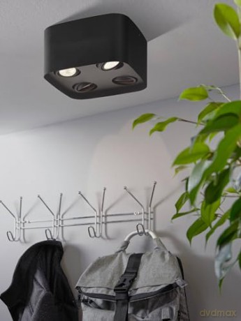 EGLO - Caminales-Z ceiling lamp black 24x24 - RGB + TW - Zigbee, Bluetooth