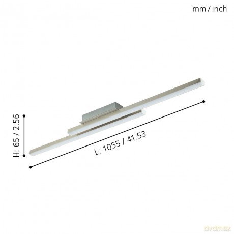 EGLO - Fraioli-Z ceiling lamp brushed steel - RGB + TW - Zigbee, Bluetooth