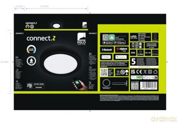 EGLO - Fueva-Z ceiling lamp black 21 - TW - Zigbee, Bluetooth