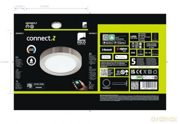 EGLO - Fueva-Z ceiling lamp brushed steel 21 - TW - Zigbee, Bluetooth