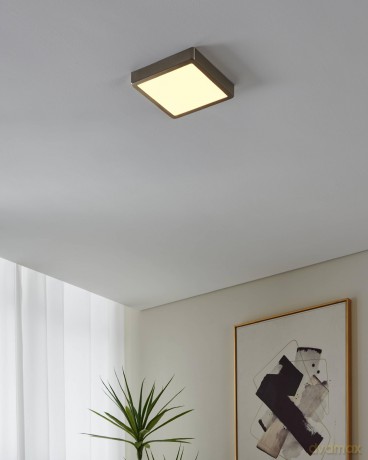 EGLO - Fueva-Z ceiling lamp brushed steel 21x21 - TW - Zigbee, Bluetooth