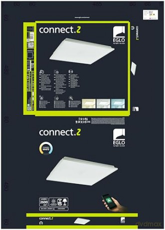 EGLO - Herrora-Z ceiling lamp white 45x45 - TW - Zigbee, Bluetooth