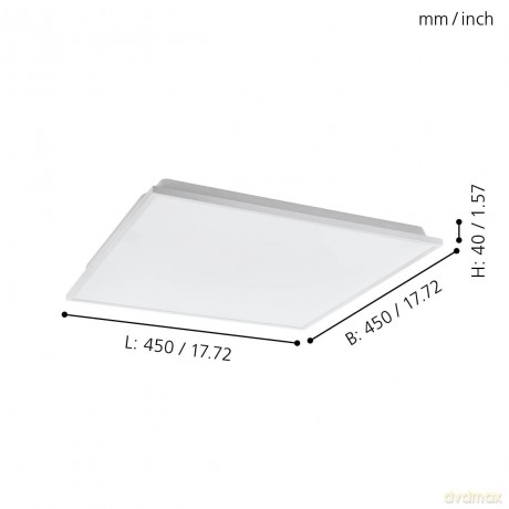 EGLO - Herrora-Z ceiling lamp white 45x45 - TW - Zigbee, Bluetooth