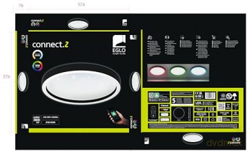 EGLO - Montemorelos-Z loft lamp black w/crystal effect 57 - RGB + TW - Zigbee, Bluetooth