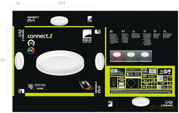 EGLO - Montemorelos-Z loft lamp white w/crystal effect 42 - RGB + TW - Zigbee, Bluetooth