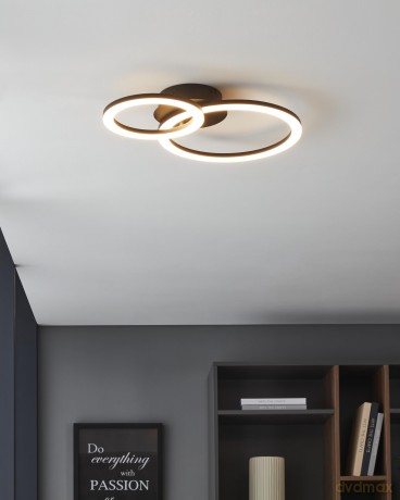 EGLO - Paranday-Z ceiling lamp w/circles black 44.5x30 - TW - Zigbee, Bluetooth