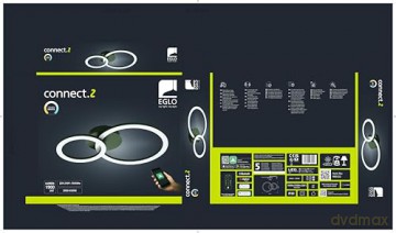 EGLO - Paranday-Z ceiling lamp w/circles black 44.5x30 - TW - Zigbee, Bluetooth