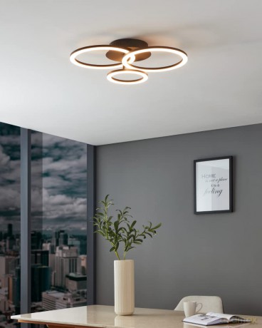 EGLO - Paranday-Z ceiling lamp w/circles black 54.5x44.5 - TW - Zigbee, Bluetooth