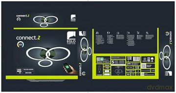 EGLO - Paranday-Z ceiling lamp w/circles black 54.5x44.5 - TW - Zigbee, Bluetooth