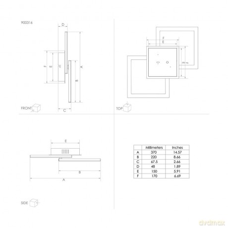 EGLO - Paranday-Z ceiling lamp w/squares black 52.5x31 - TW - Zigbee, Bluetooth