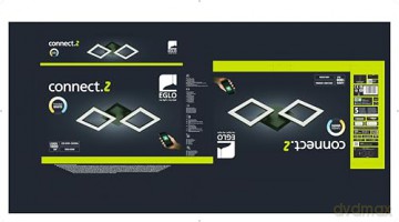 EGLO - Paranday-Z ceiling lamp with squares black 47x22.5 - TW - Zigbee, Bluetooth