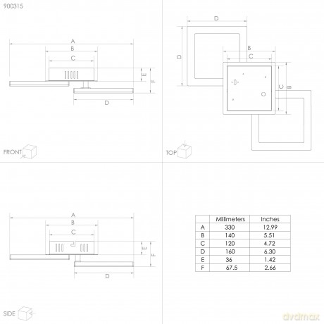 EGLO - Paranday-Z ceiling lamp with squares black 47x22.5 - TW - Zigbee, Bluetooth